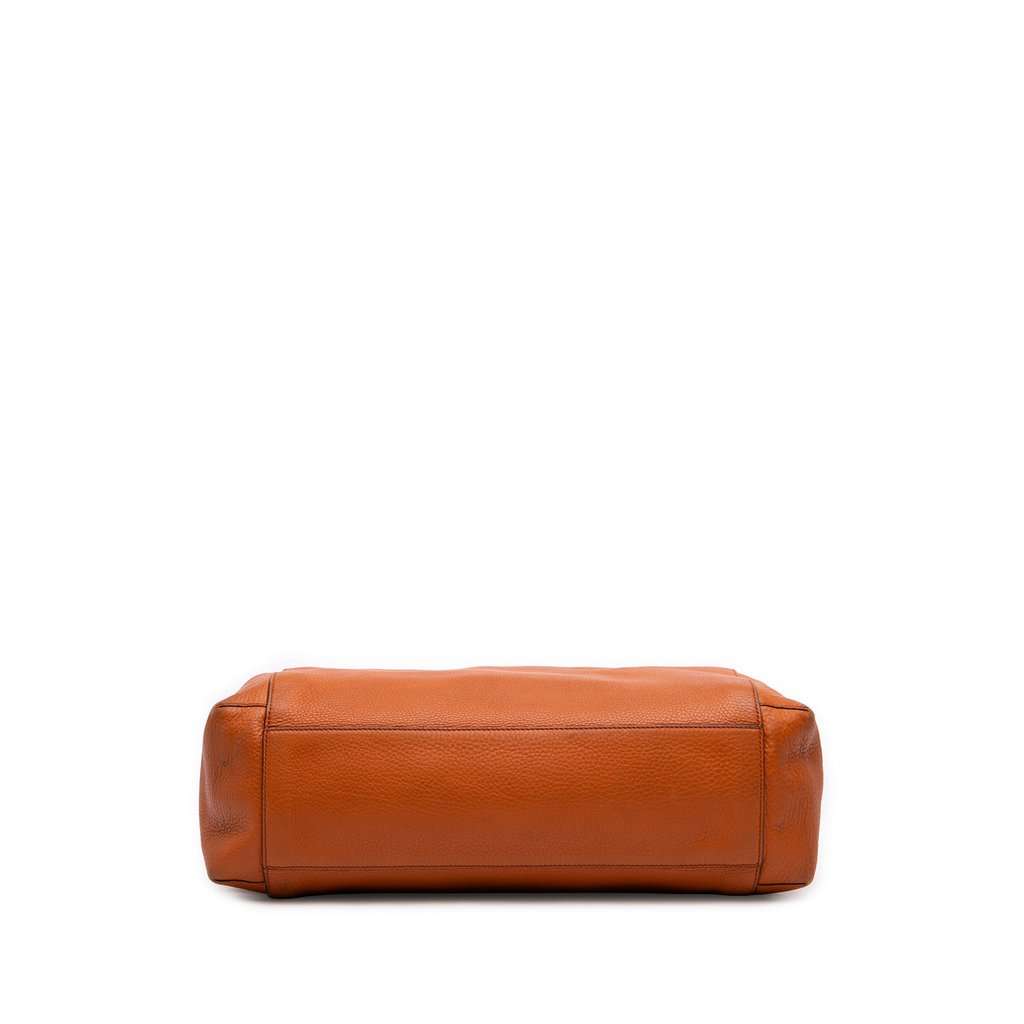 Gucci Leather Lady Tassel Top Handle Bag Orange Leather Good condition - Inside View