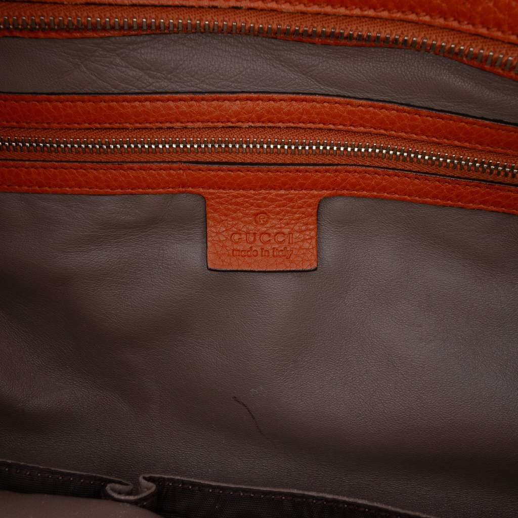 Gucci Leather Lady Tassel Top Handle Bag Orange Leather Good condition - Box View