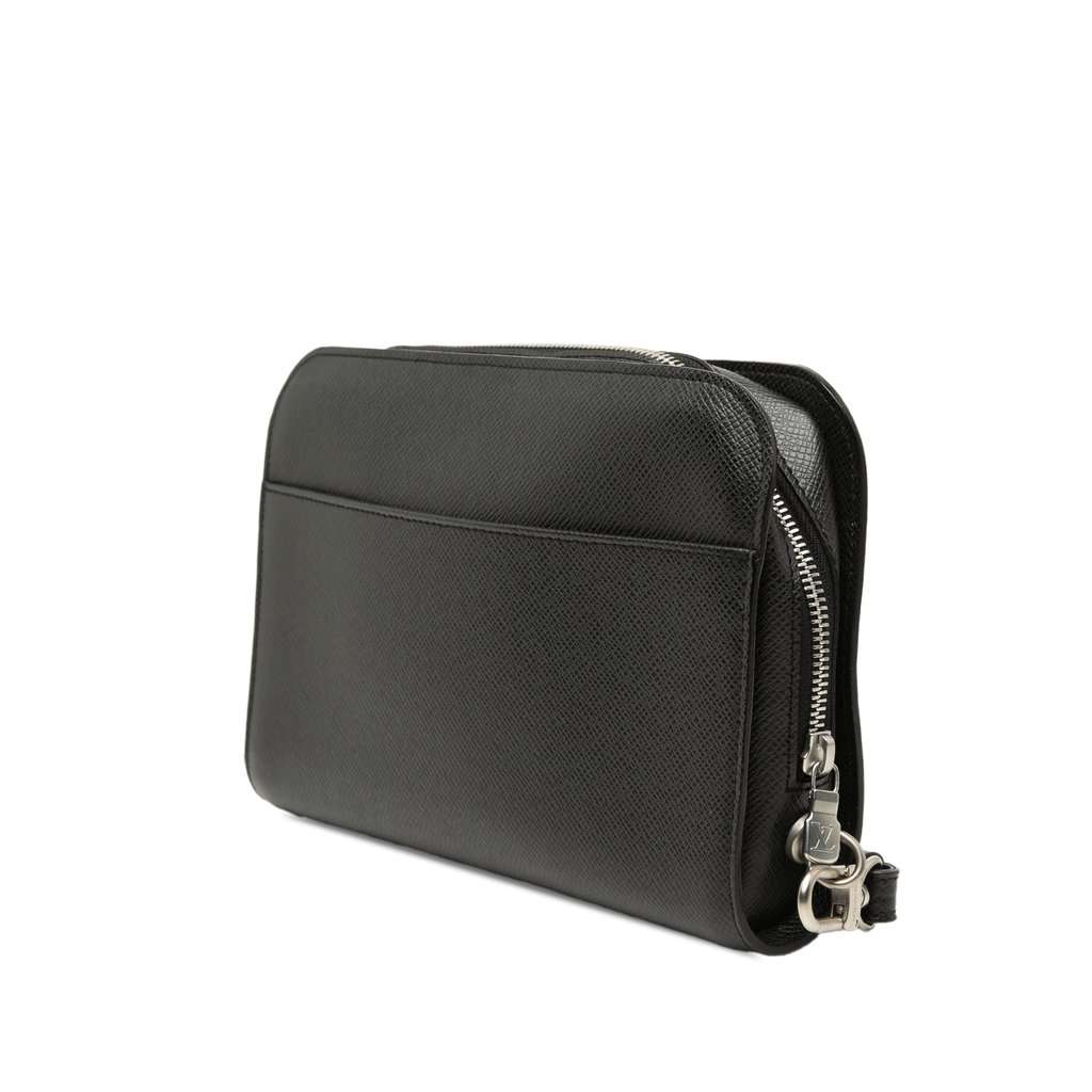 Louis Vuitton Taiga Pochette Baikal Black Leather Very good - Back View