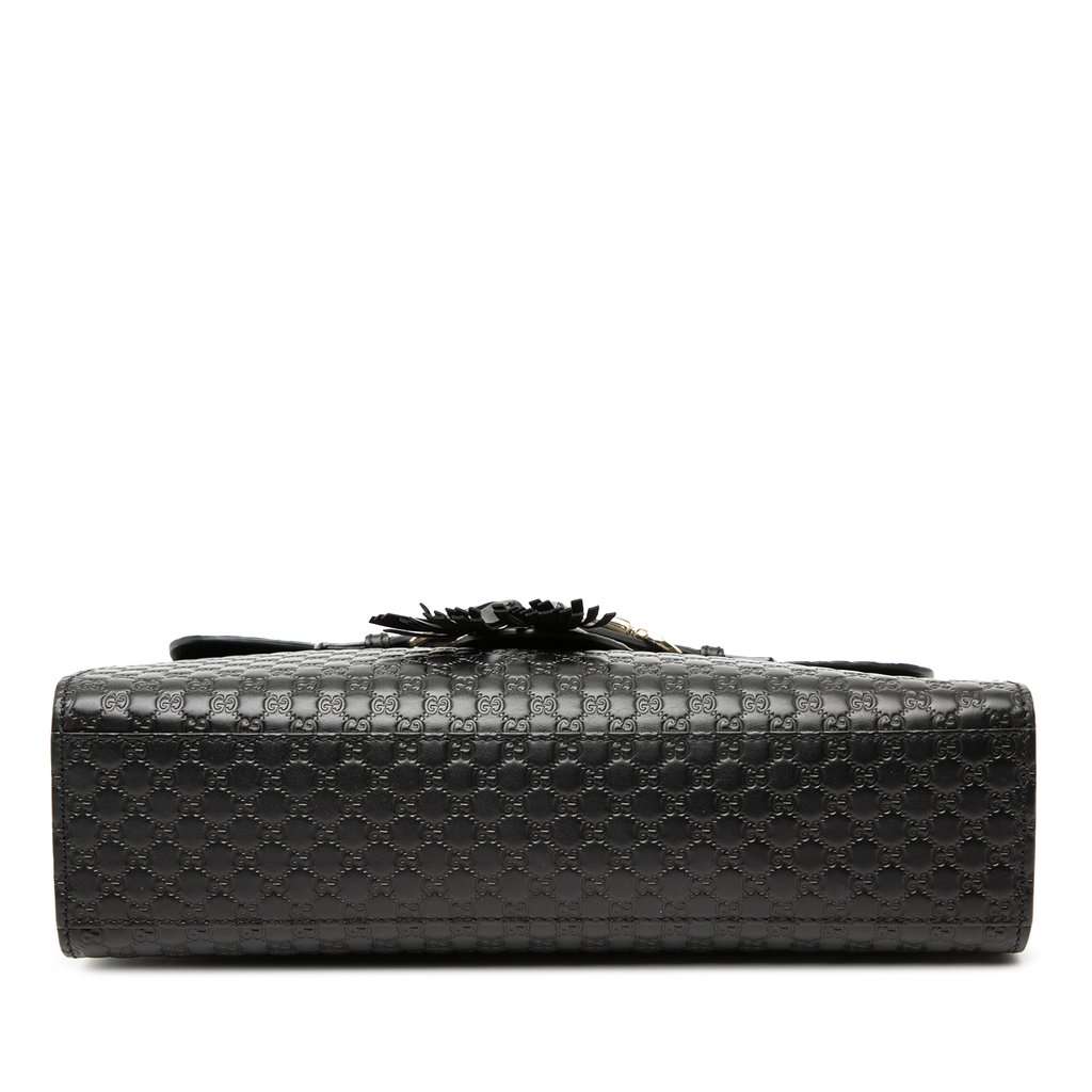 Gucci Medium Microguccissima Emily Shoulder Bag Black Leather Very good - Inside View