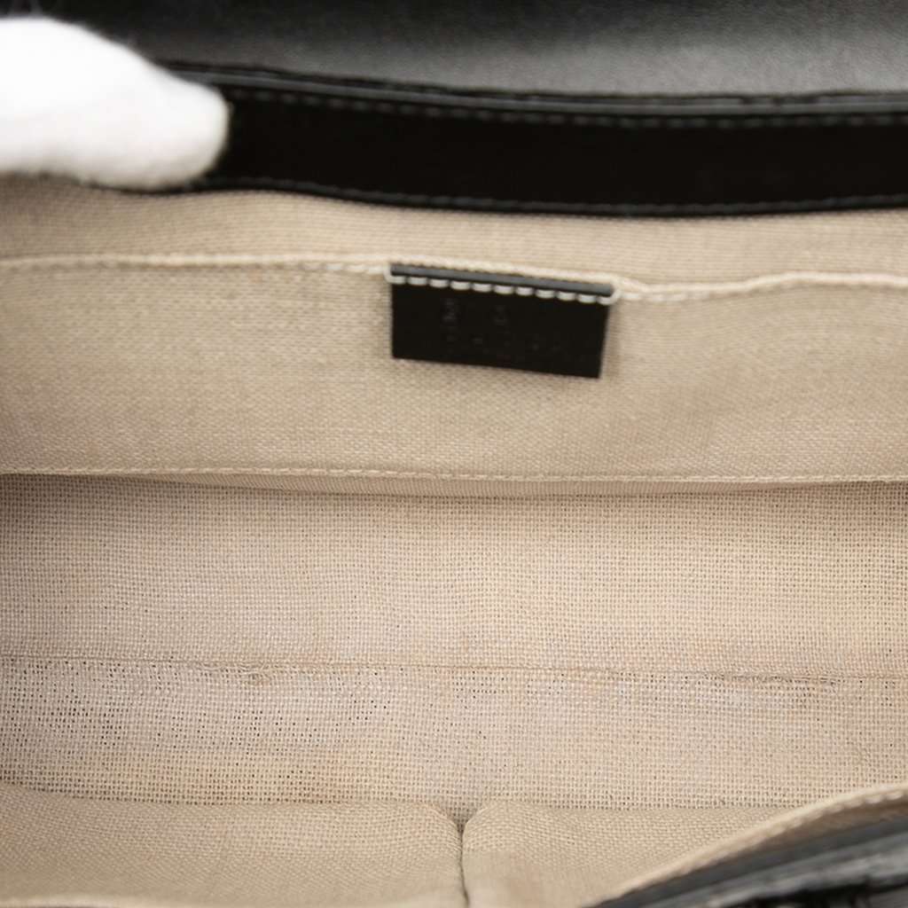 Gucci Medium Microguccissima Emily Shoulder Bag Black Leather Very good - Model View