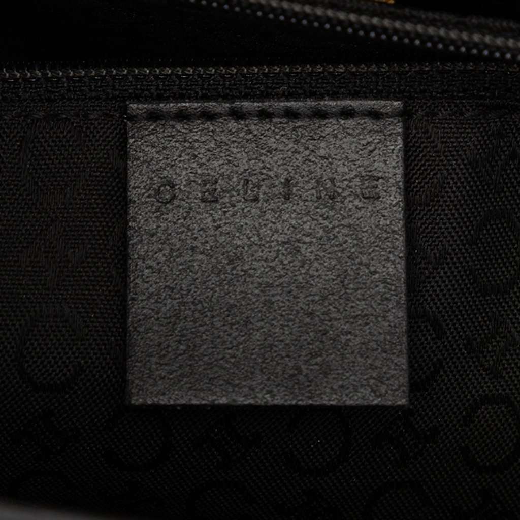 Celine Croc Embossed and Smooth Calfskin Handbag Black Leather Good condition - Box View