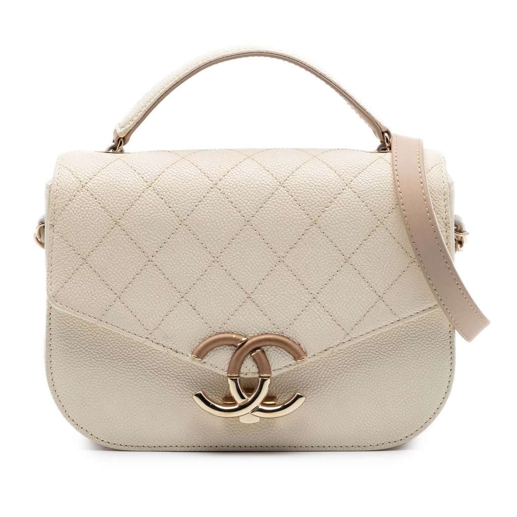 Chanel Small Caviar Paris Cuba Thread Around Flap Brown Leather Very good condition - Front View