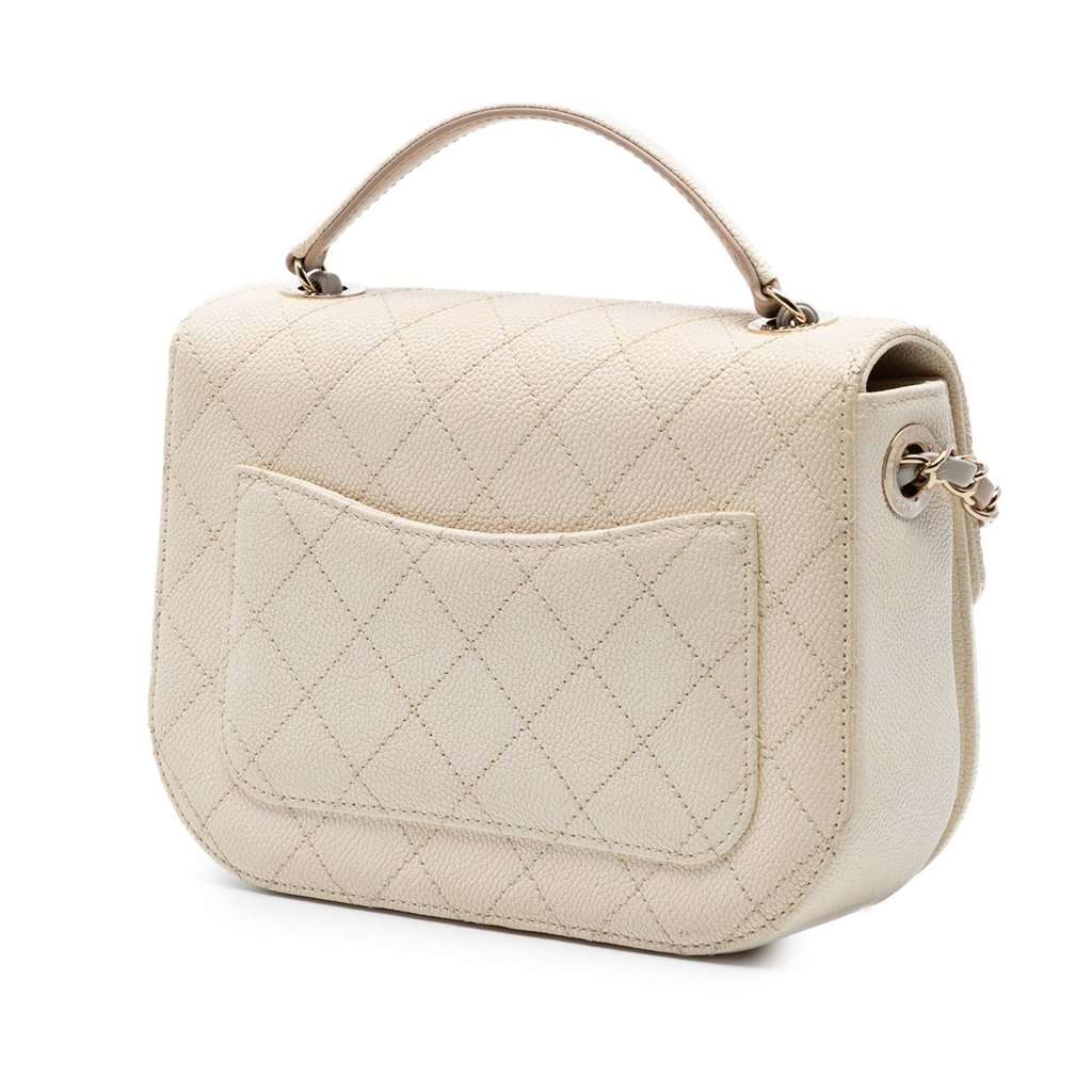 Chanel Small Caviar Paris Cuba Thread Around Flap Brown Leather Very good condition - Back View