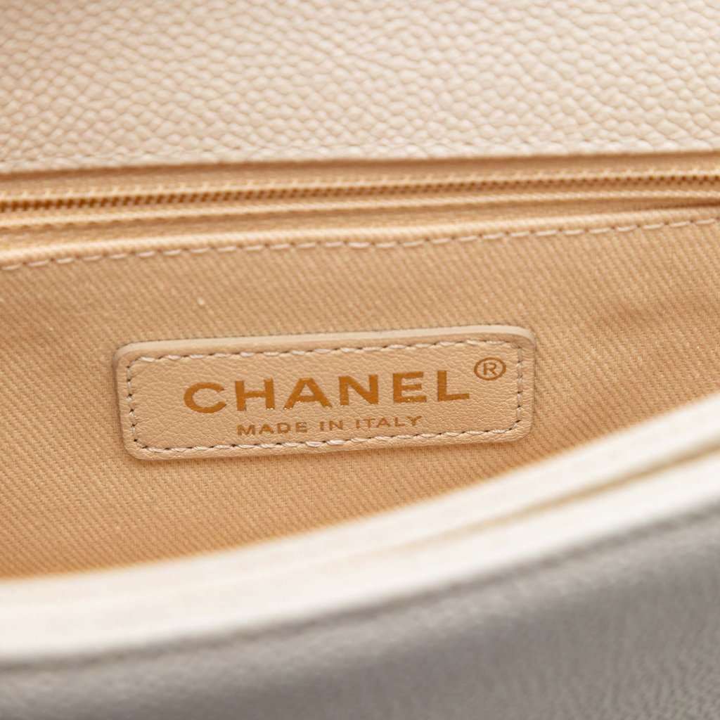Chanel Small Caviar Paris Cuba Thread Around Flap Brown Leather Very good condition - Box View
