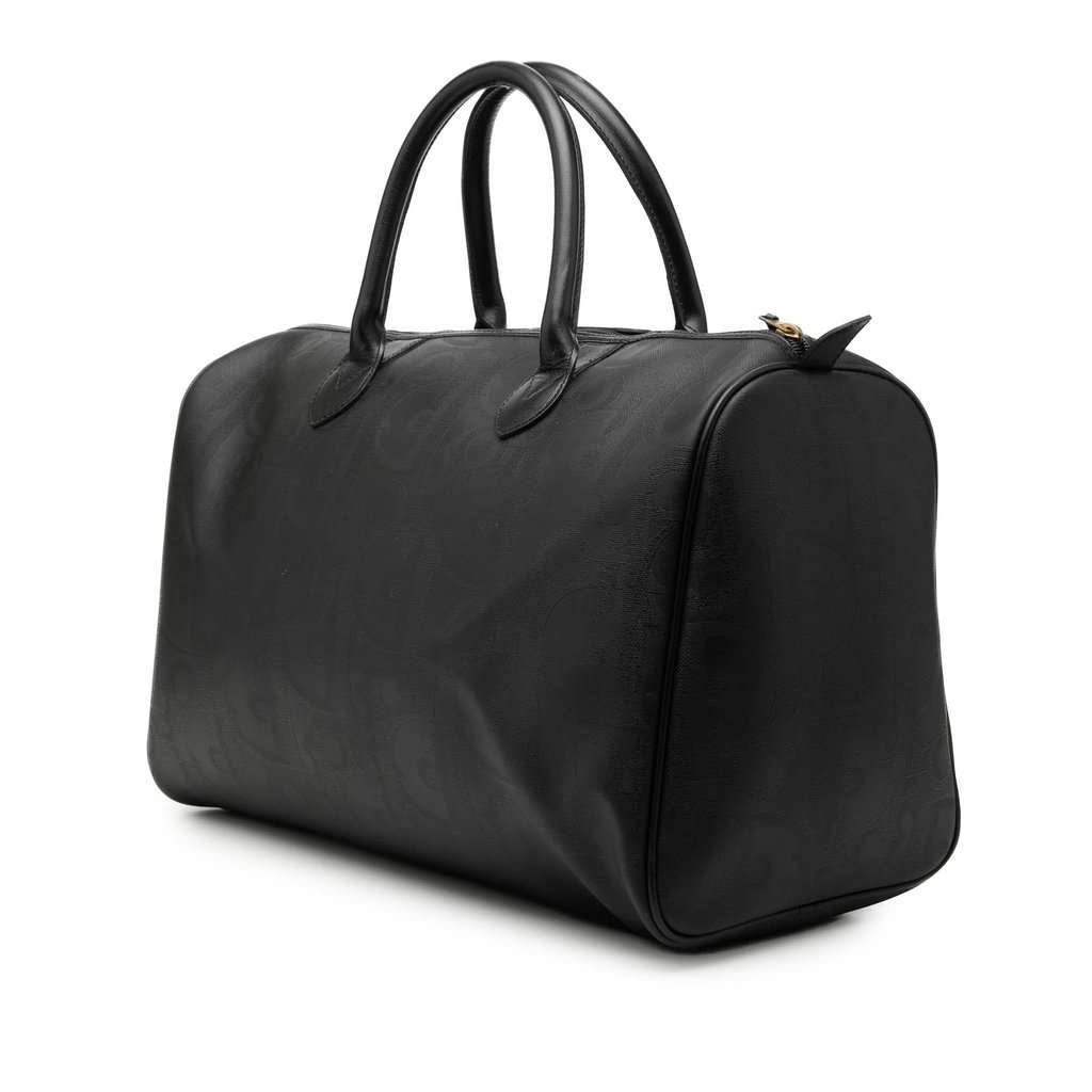 Dior Diorissimo Trotter Coated Canvas Travel Bag Black Very good condition - Back View