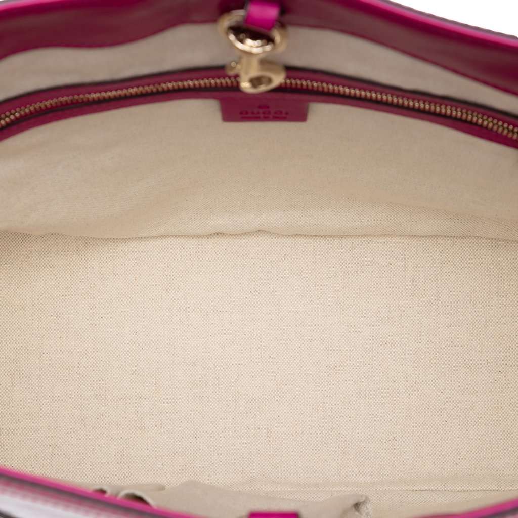 Gucci Patent Microguccissima Nice Tote Pink Leather Very good - Model View
