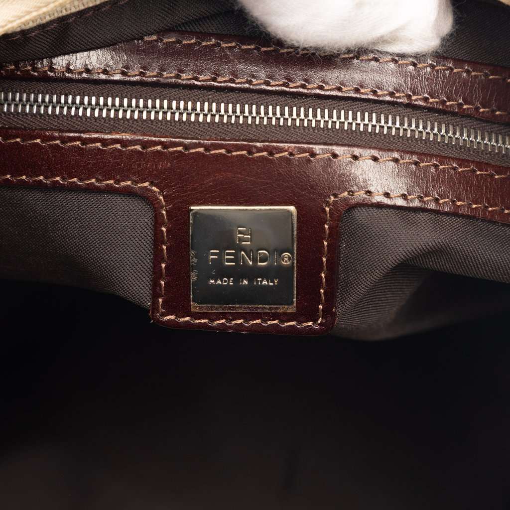 Fendi Zucca Canvas Shoulder Bag Brown Very good condition - Box View