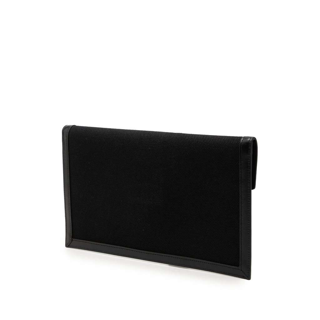 Saint Laurent Canvas Uptown Pouch Black Very good condition - Back View