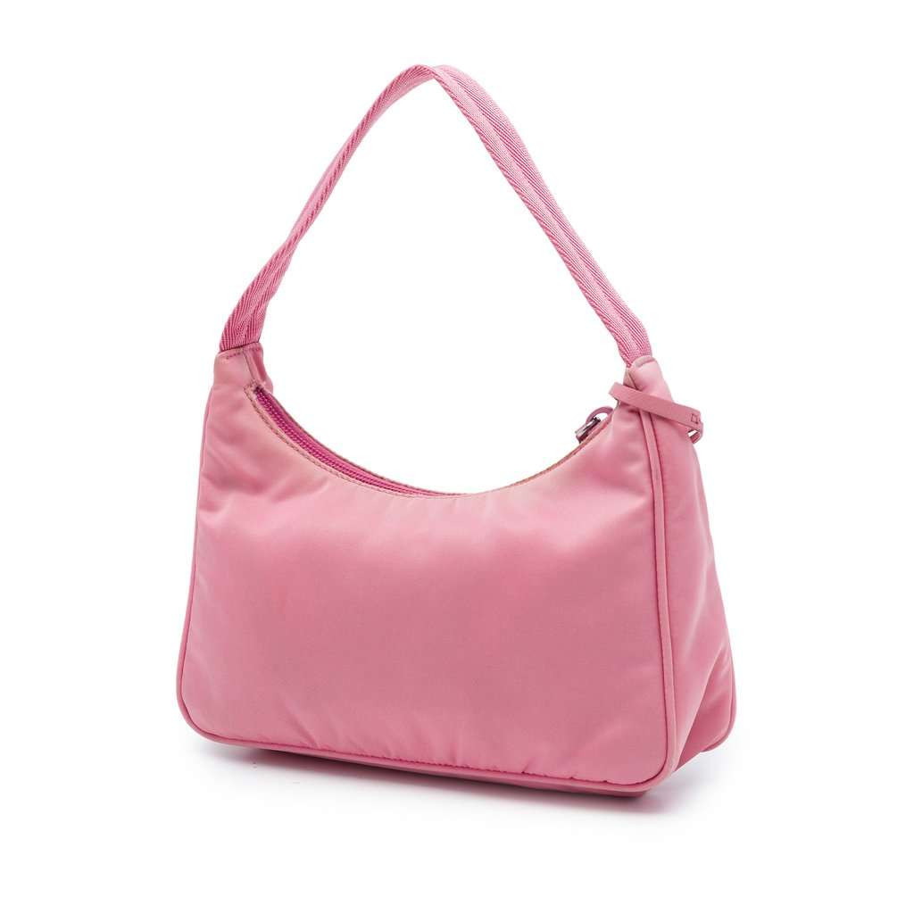 Prada Mini Tessuto Re Edition 2000 Shoulder Bag Pink Good - Back View