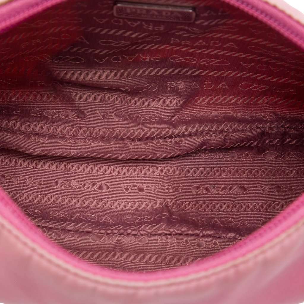 Prada Mini Tessuto Re Edition 2000 Shoulder Bag Pink Good - Model View
