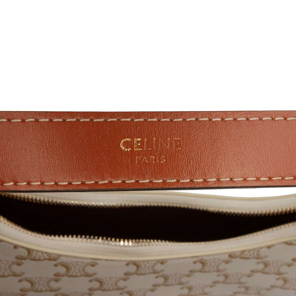 Celine Triomphe Coated Canvas Ava Shoulder Bag Brown Very good condition - Box View
