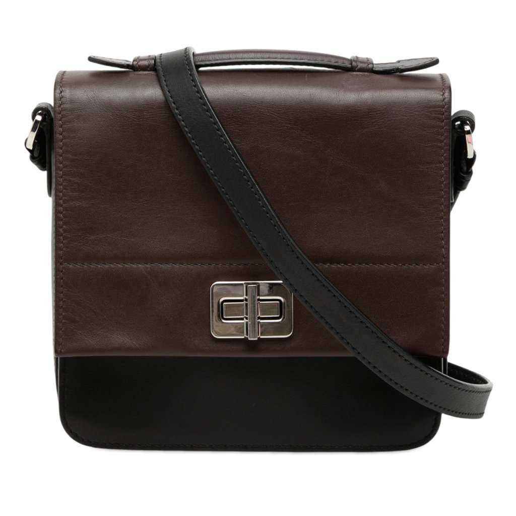 Prada Bicolor City Calf Satchel Black Leather Very good condition - Front View