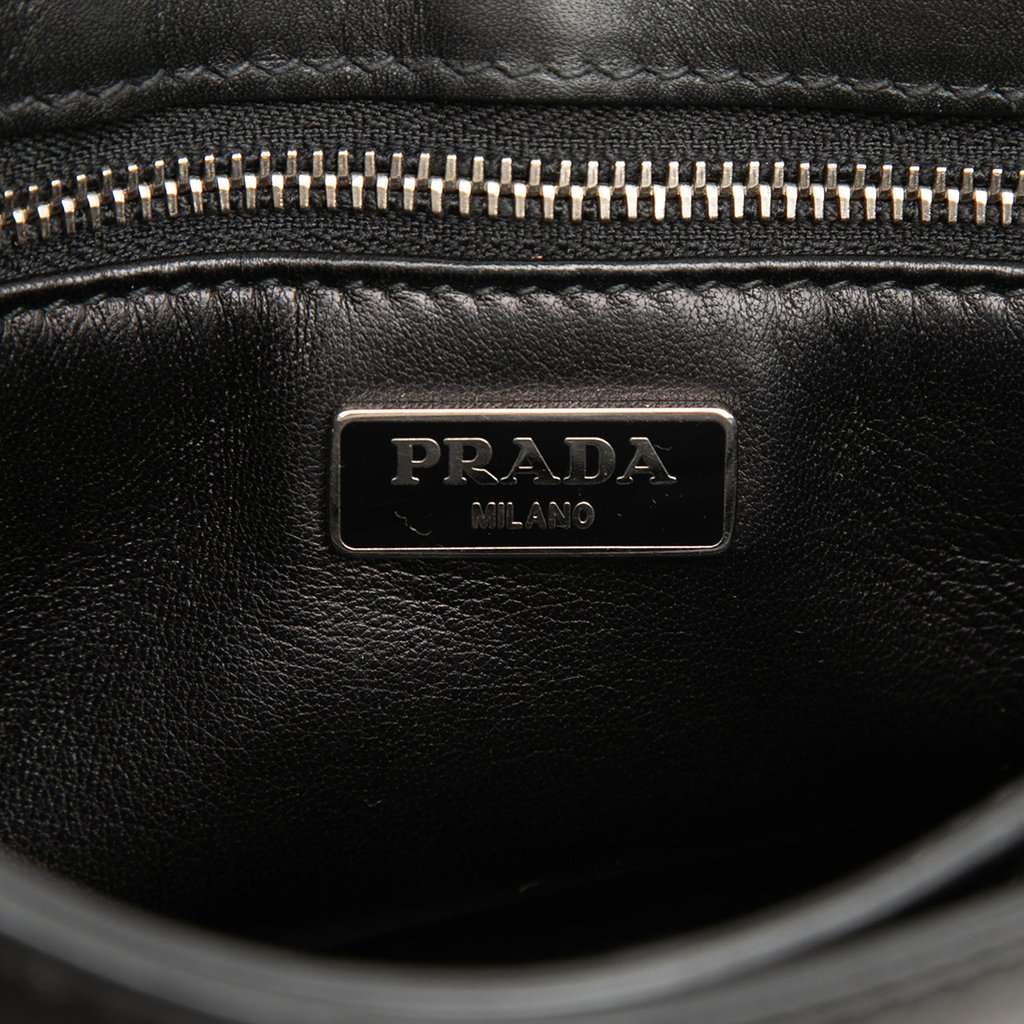Prada Bicolor City Calf Satchel Black Leather Very good condition - Box View