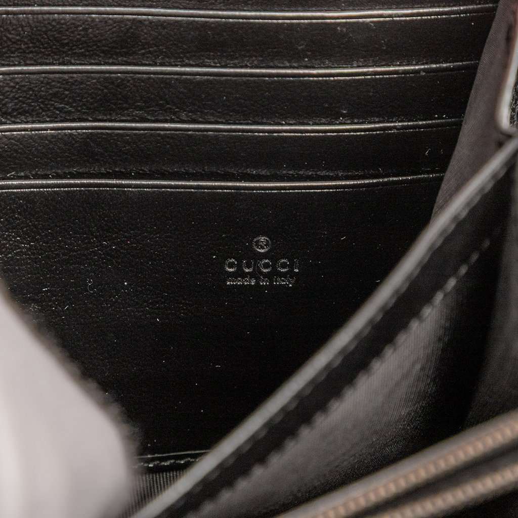 Gucci GG Marmont Matelasse Leather Torchon Wallet On Chain Black Leather Very good - Box View