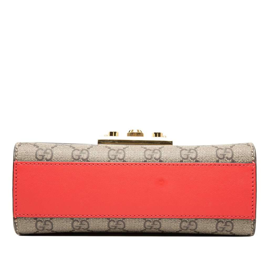 Gucci Small GG Supreme Love Padlock Crossbody Beige Very good condition - Inside View