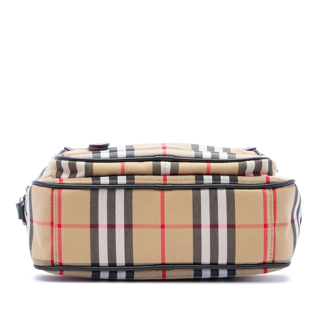 Burberry House Check Canvas Paddy Crossbody Beige Very good condition - Back View