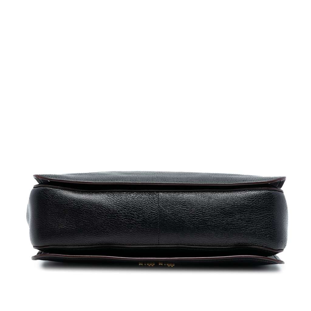 Miu Miu Goatskin Madras Satchel Black Leather Very good condition - Inside View