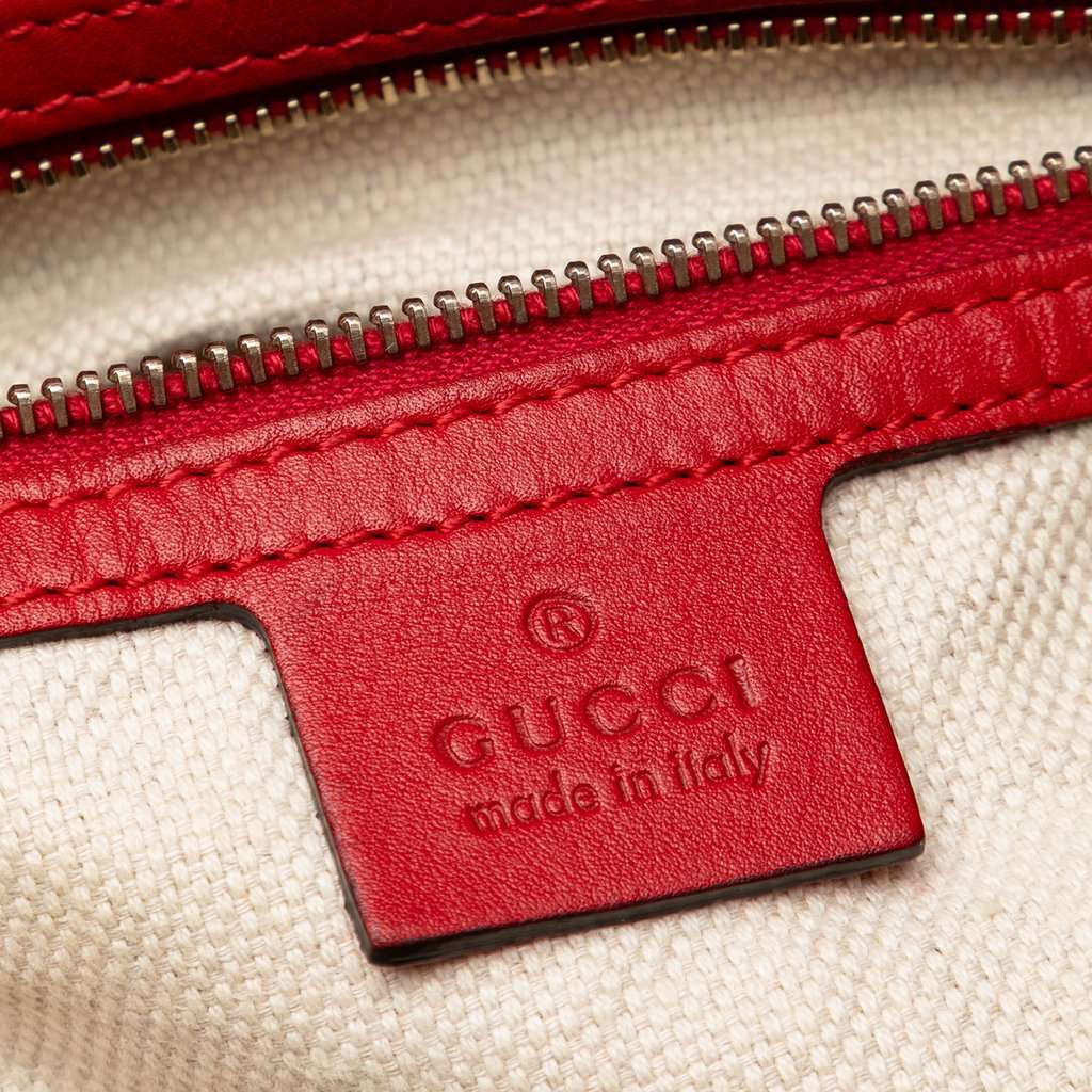 Gucci Medium Guccissima Valentine Top Handle Bag Red Leather Very good - Box View