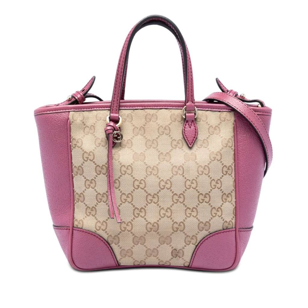 Gucci Small GG Canvas Bree Satchel Beige Very good condition - Front View
