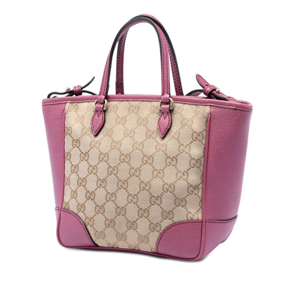 Gucci Small GG Canvas Bree Satchel Beige Very good condition - Back View