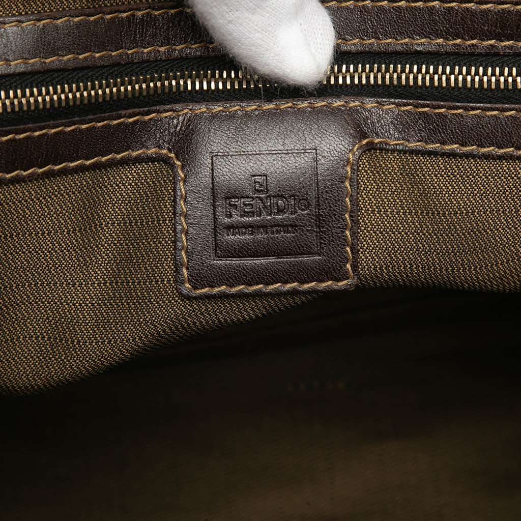 Fendi Small Zucca Canvas Twins Tote Brown Good - Box View