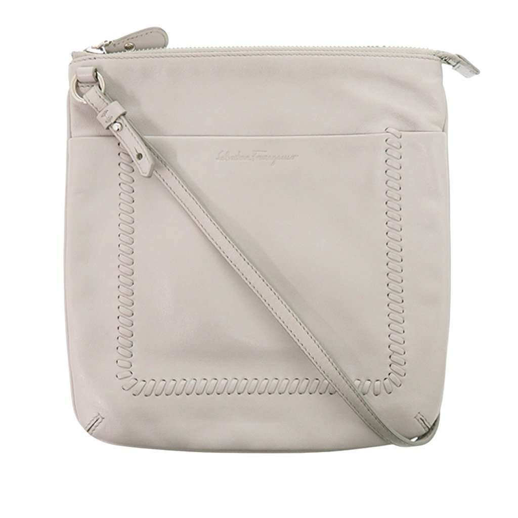 Ferragamo Leather Whipstitch Crossbody MultiColor Leather Very good - Front View