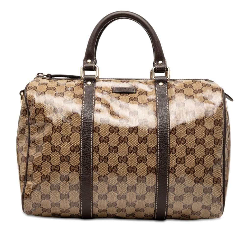 Gucci Medium GG Crystal Joy Boston Bag Beige Very good - Front View