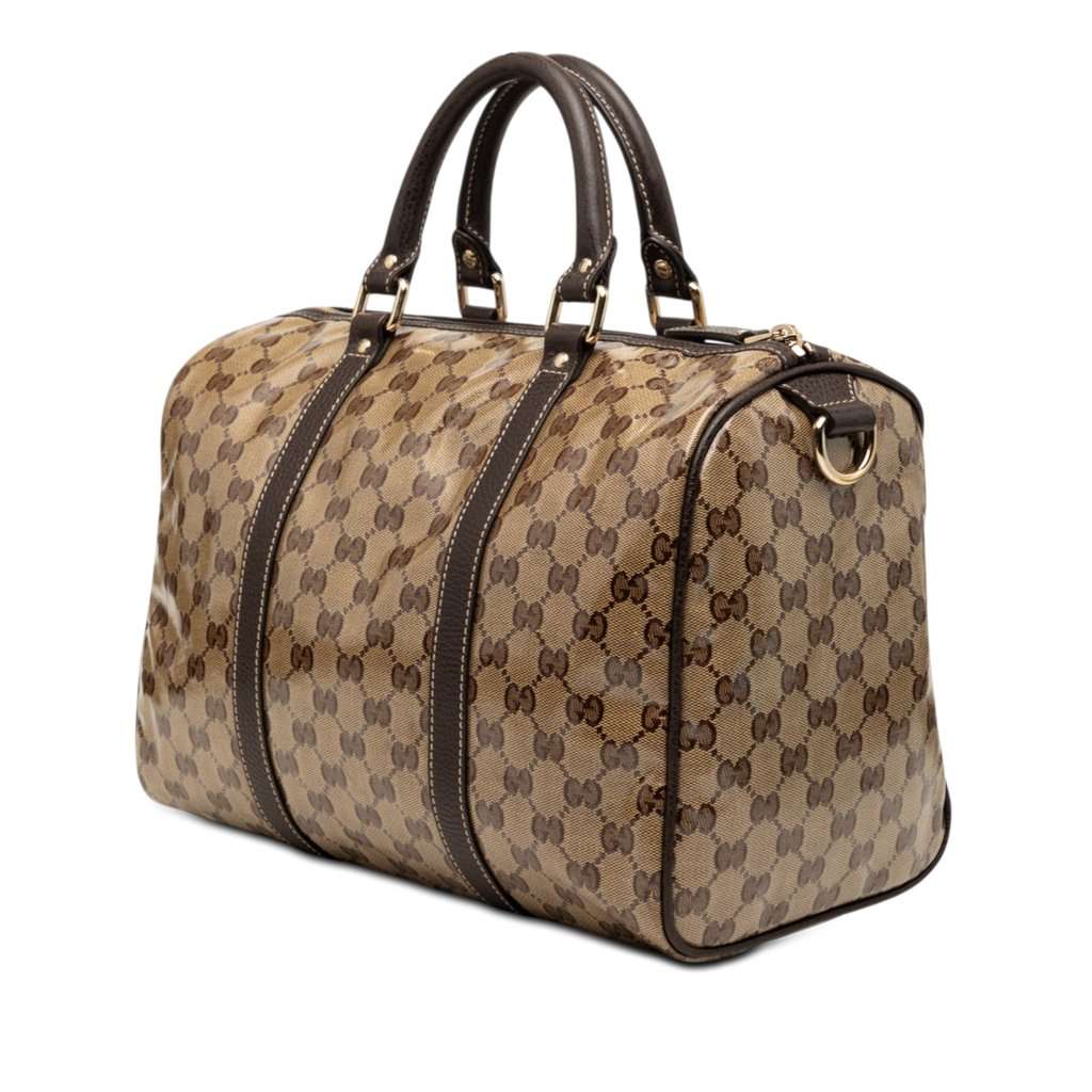 Gucci Medium GG Crystal Joy Boston Bag Beige Very good - Back View