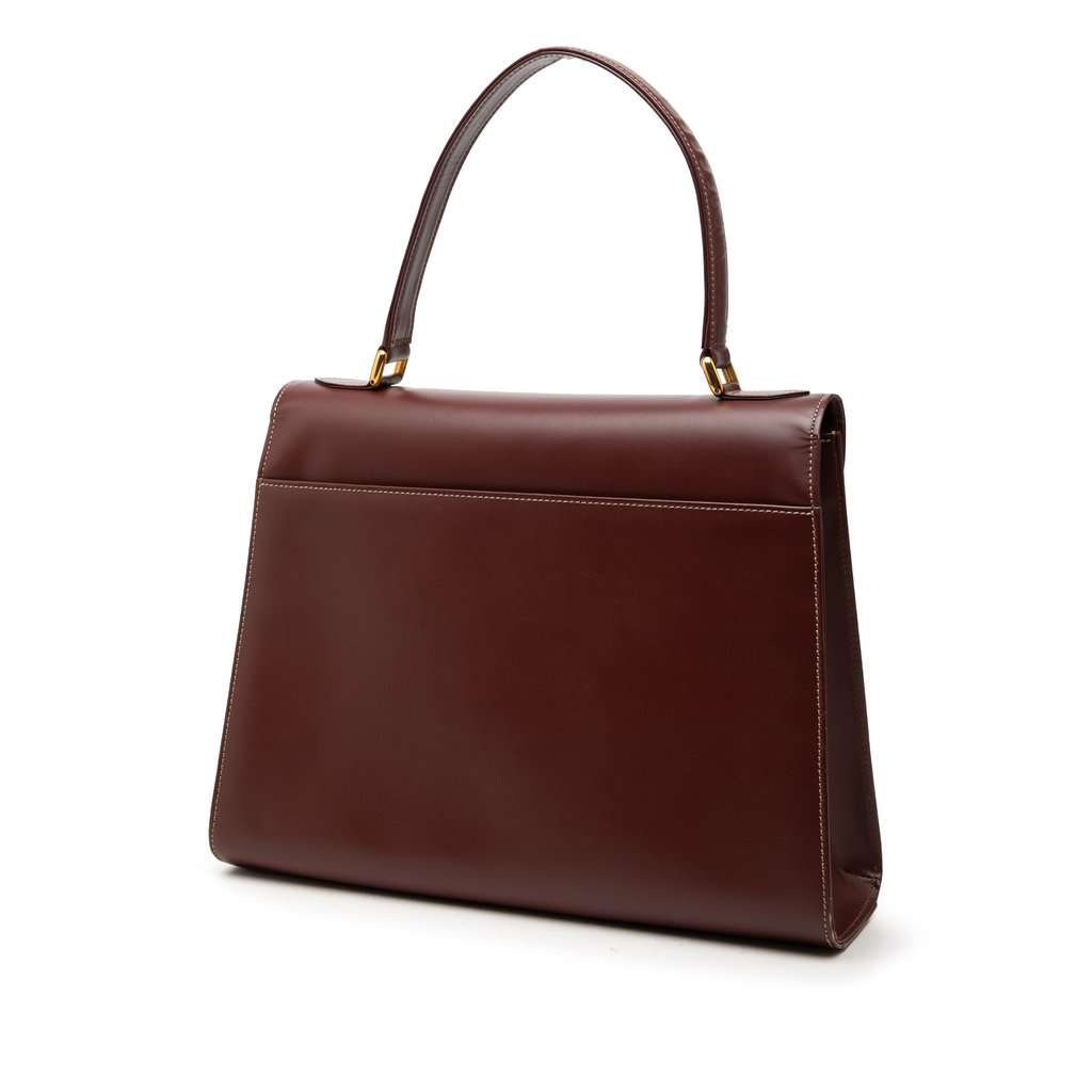 Cartier Must de Cartier Leather Handbag Red Leather Very good - Back View