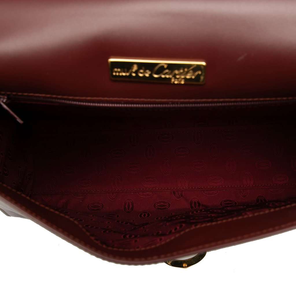 Cartier Must de Cartier Leather Handbag Red Leather Very good - Model View