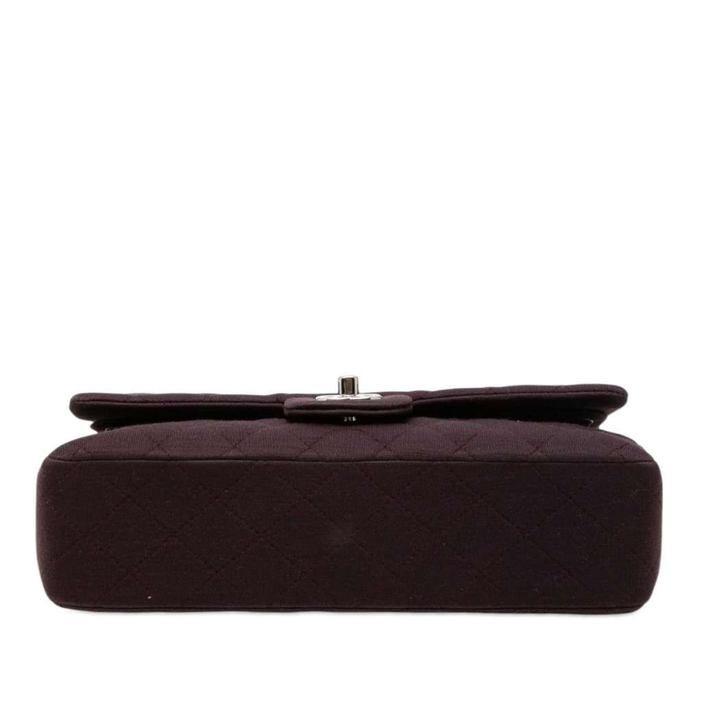 Chanel Medium Classic Jersey Double Flap Brown Very good condition - Inside View