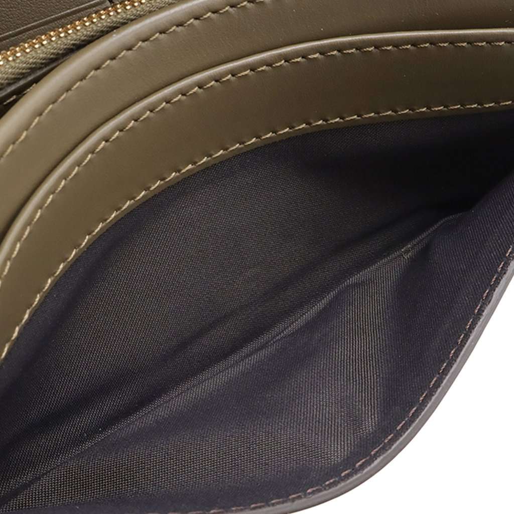 Fendi Smooth and Grained Calfskin Vitello King Cruise FF Diamonds Continental Envelope Wallet On Chain Brown Leather Very good - Model View