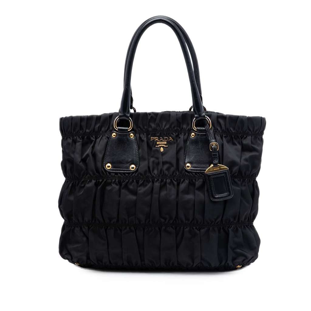 Prada Tessuto Gaufre Tote Black Very good condition - Front View