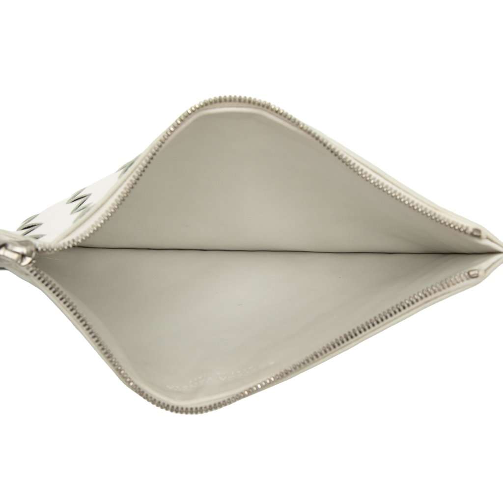 Bottega Veneta Leather Intrecciato Clutch White Leather Very good condition - Model View