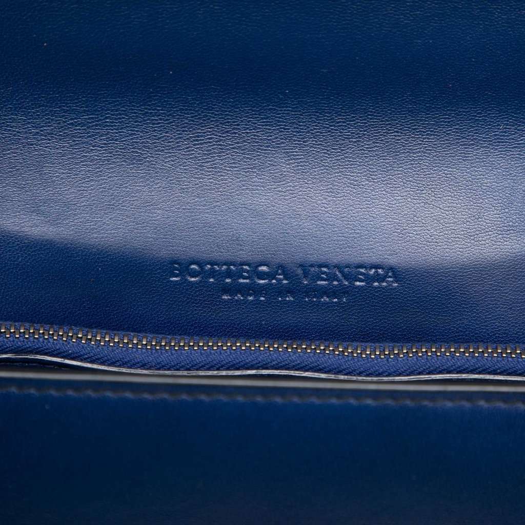 Bottega Veneta Nappa Intrecciato Olimpia Knot Crossbody Blue Leather Very good - Box View