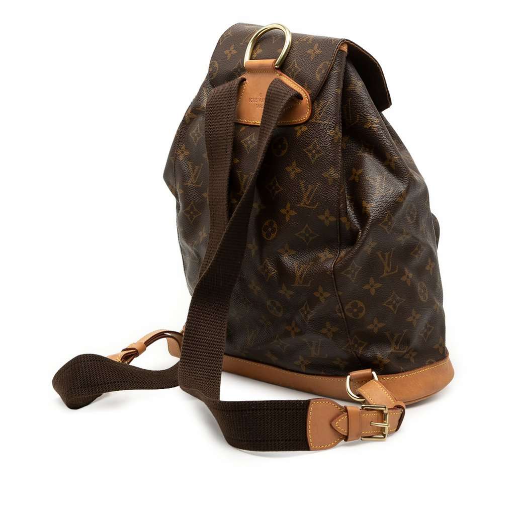 Louis Vuitton Monogram Montsouris GM Brown Good - Back View