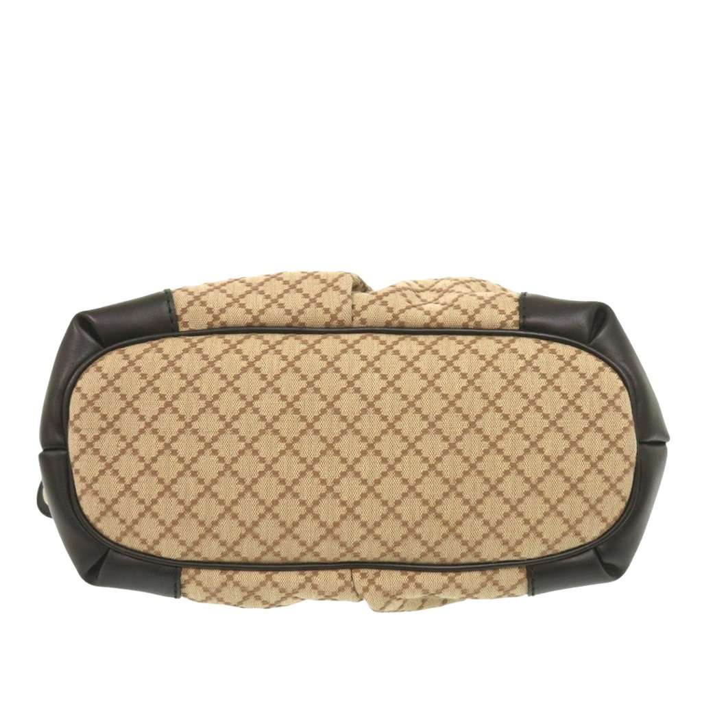 Gucci Diamante Canvas Sukey Satchel Beige Very good - Inside View