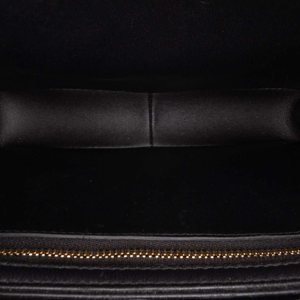 Celine Teen Shiny Calfskin Triomphe Crossbody Black Leather Very good - Model View