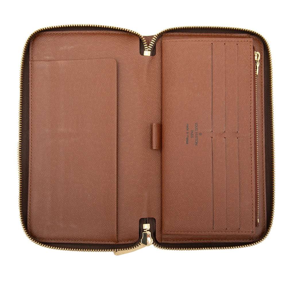 Louis Vuitton Monogram Zippy Organizer Wallet Brown Very good - Model View