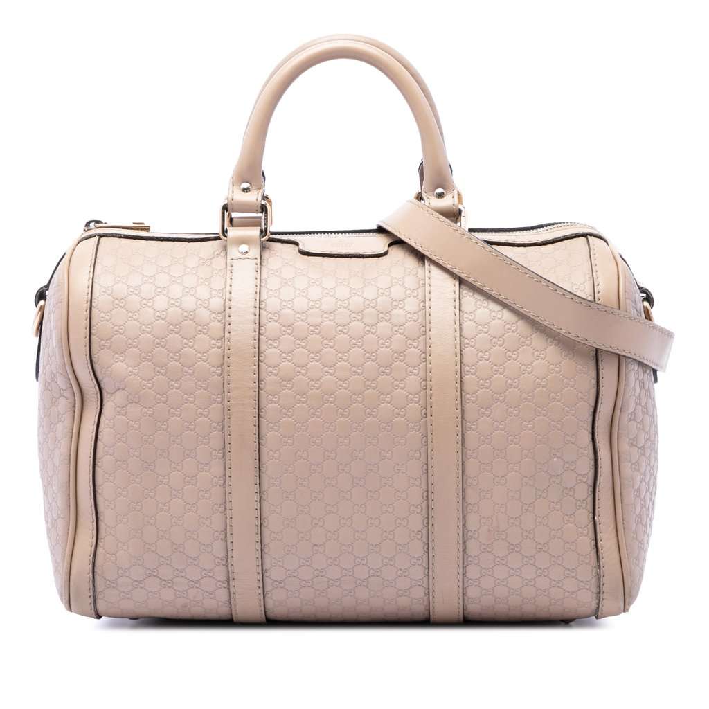 Gucci Medium Microguccissima Joy Boston Bag Brown Leather Very good - Front View