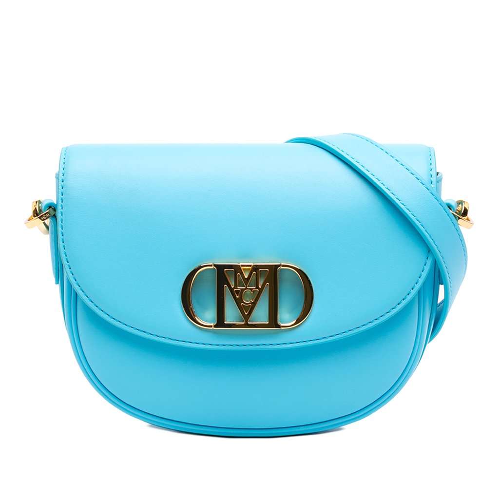 MCM Mini Nappa Mode Travia Crossbody Blue Leather Very good condition - Front View