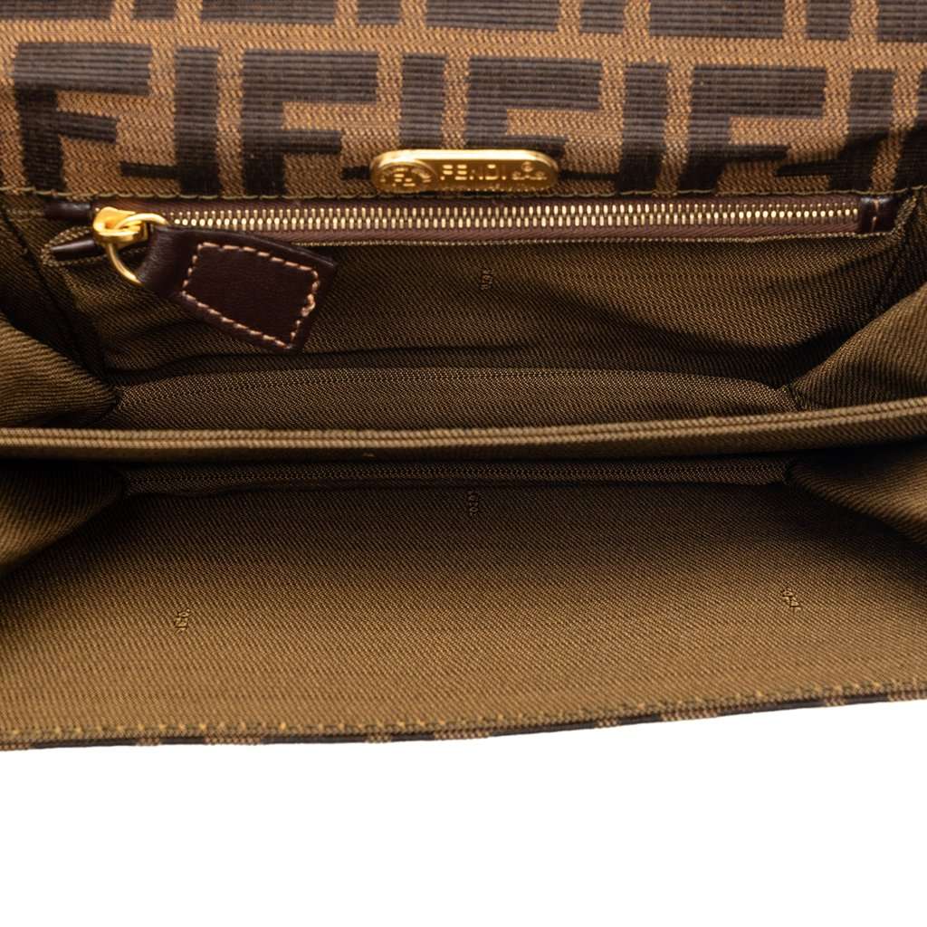 Fendi Zucca Canvas Shoulder Bag Brown Very good condition - Model View