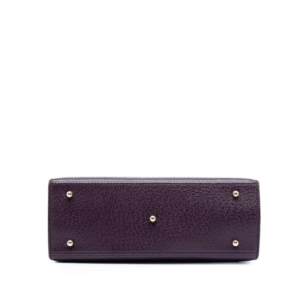 Gucci Calfskin Lady Lock Satchel Purple Leather Very good condition - Inside View