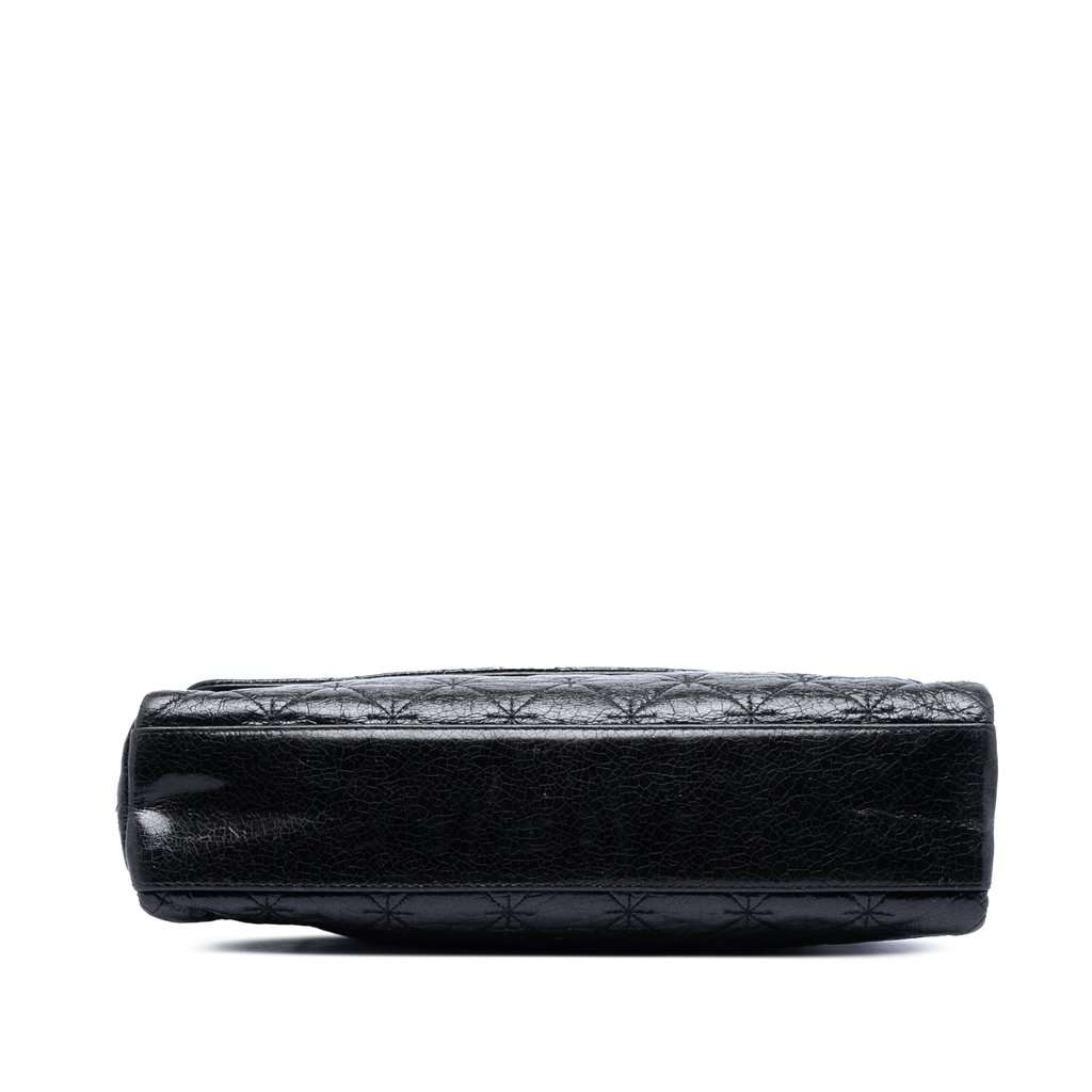 Chanel Glazed Crackled Calfskin Mademoiselle Flap Black Leather Very good condition - Inside View