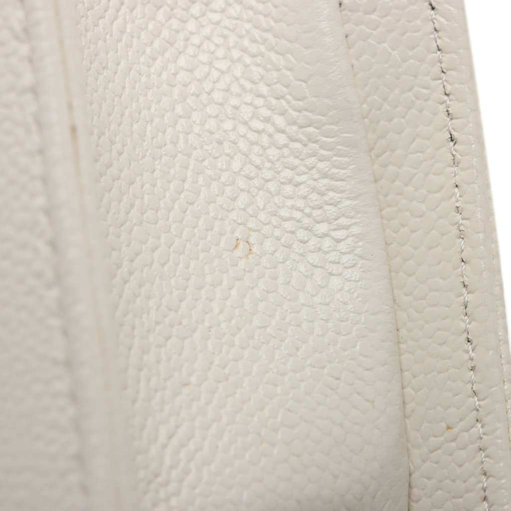 Chanel Mini Quilted Caviar Boy Flap White Leather Very good - Box View