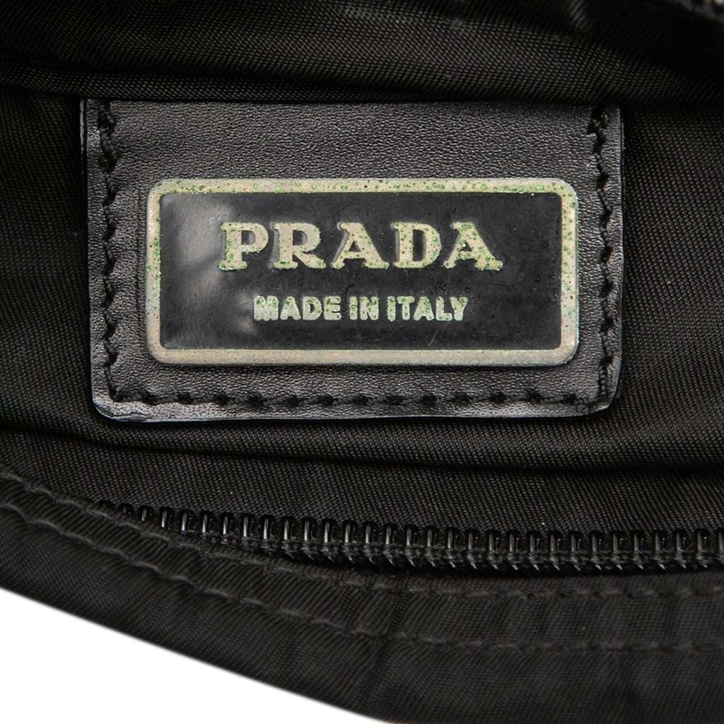 Prada Tessuto Zip Top Crossbody Black Very good condition - Box View