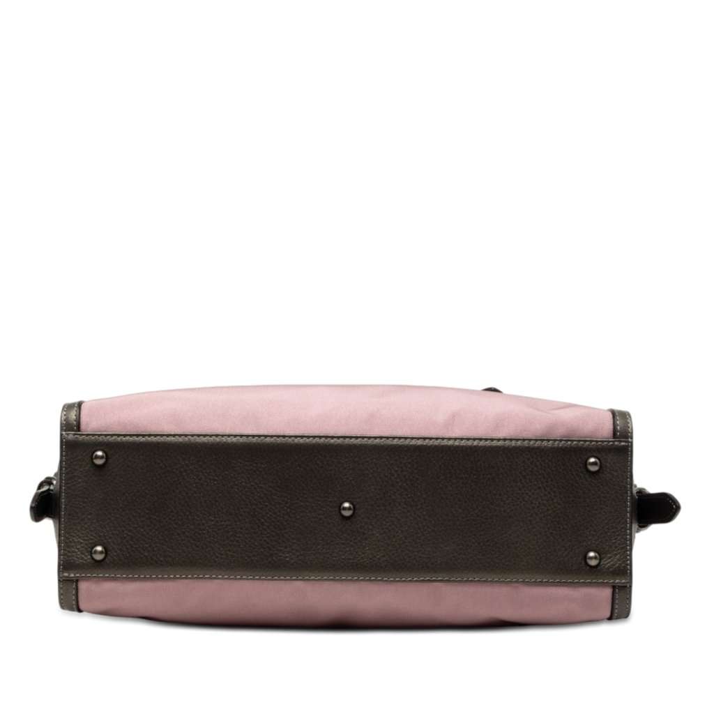 Burberry Nova Check and Leather Trimmed Canvas Tote Pink Very good condition - Inside View
