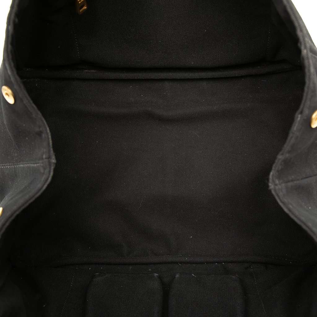 Prada Large Canvas Canapa Logo Satchel Black Very good condition - Model View