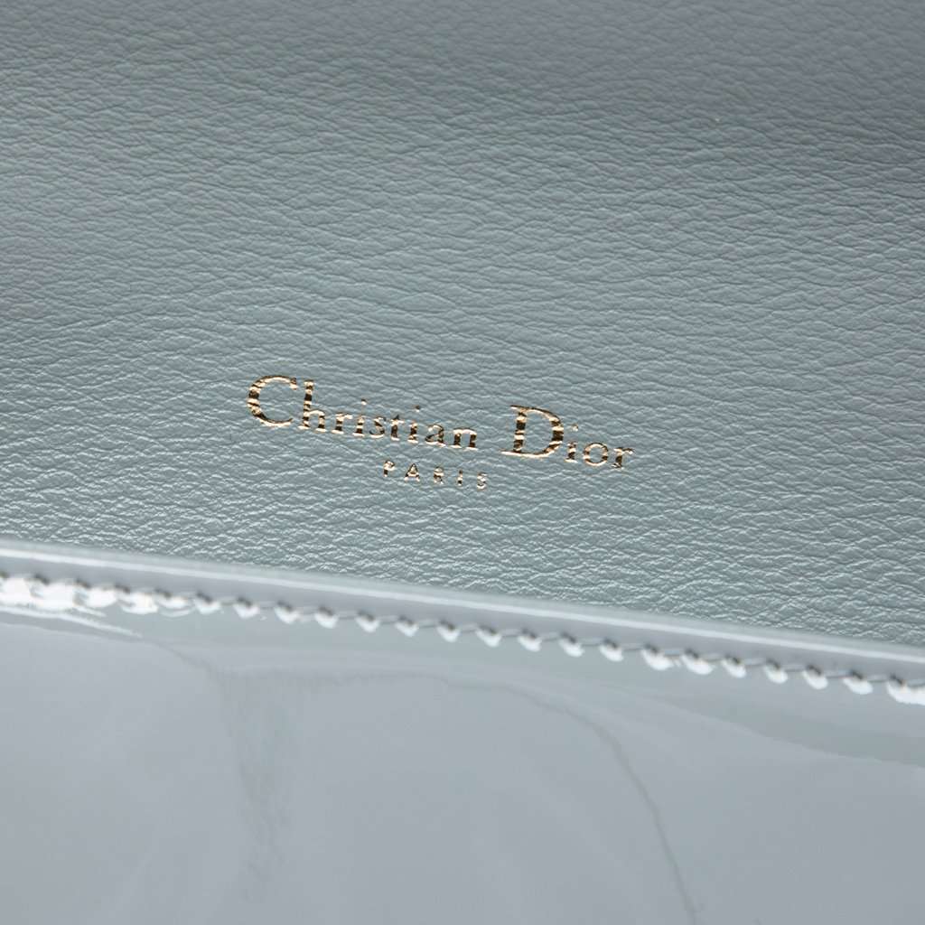 Dior Patent Cannage Lady Dior Pouch with Chain MultiColor Leather Very good - Box View